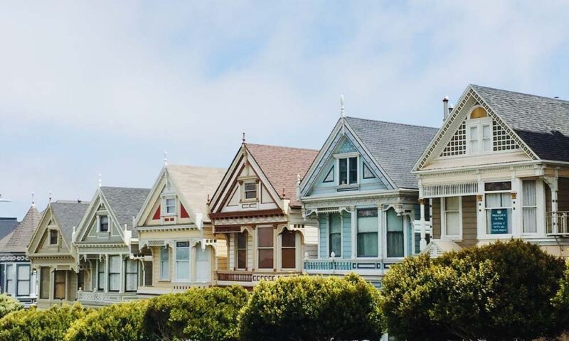 Neighborhood houses view from outside