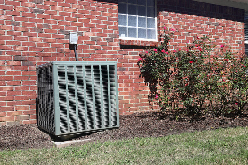 AC unit outside a home