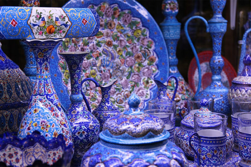 aggressively patterned china set