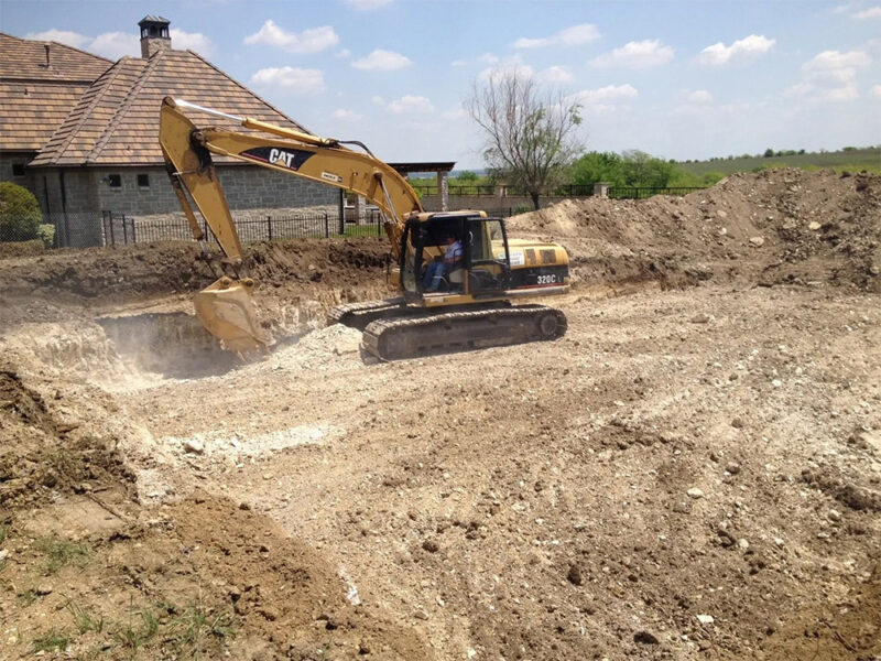 Digging up the backyard to put in a basement