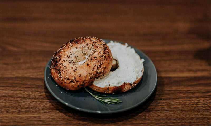 bagel on a plate