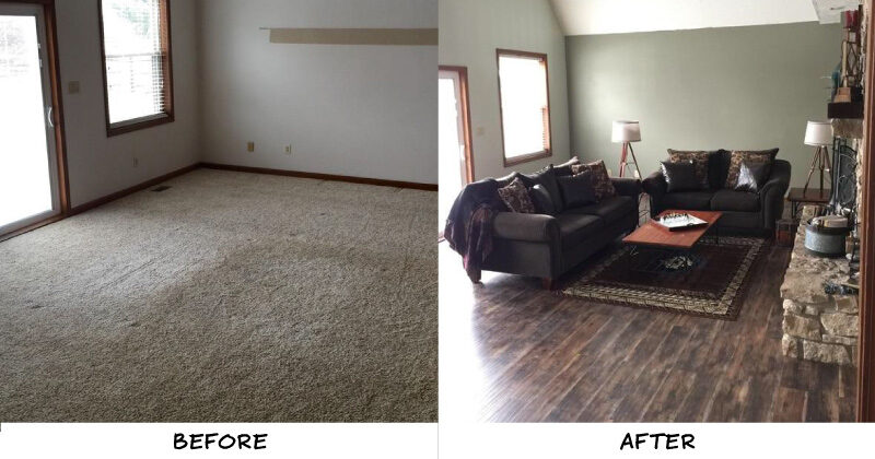 Carpet to Laminate Hardwood