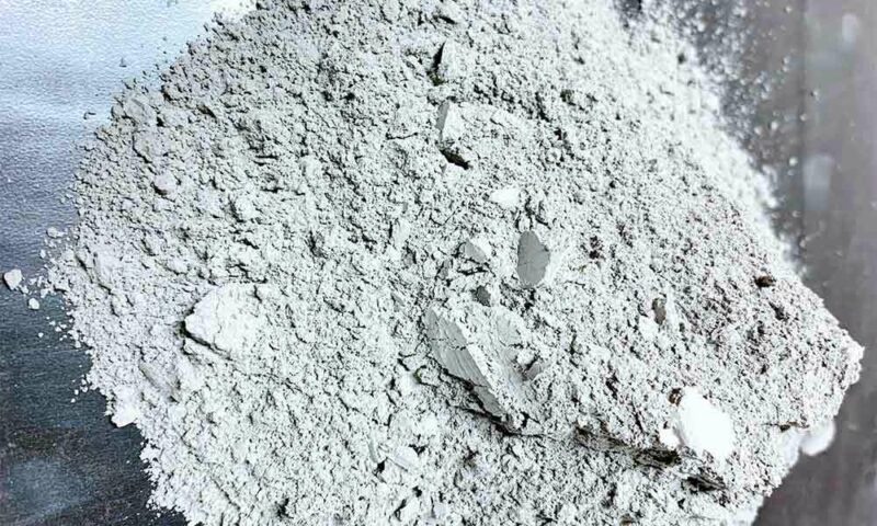 Powder form of concrete.