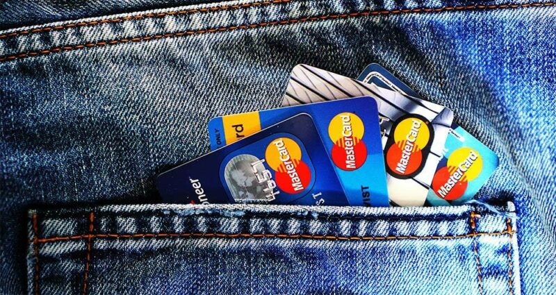 credit cards in jeans pocket