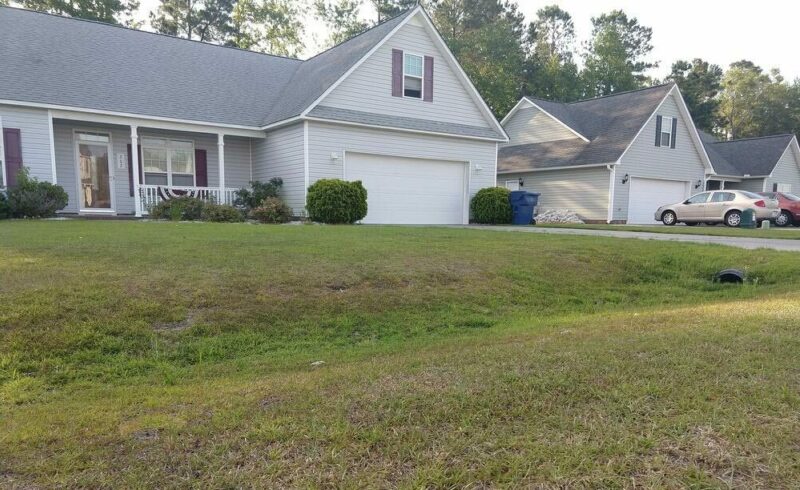 This property’s survey most likely identifies the drainage ditch in the front yard.