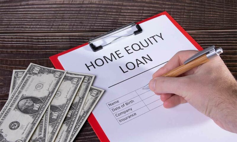 Paperwork for a home equity loan.