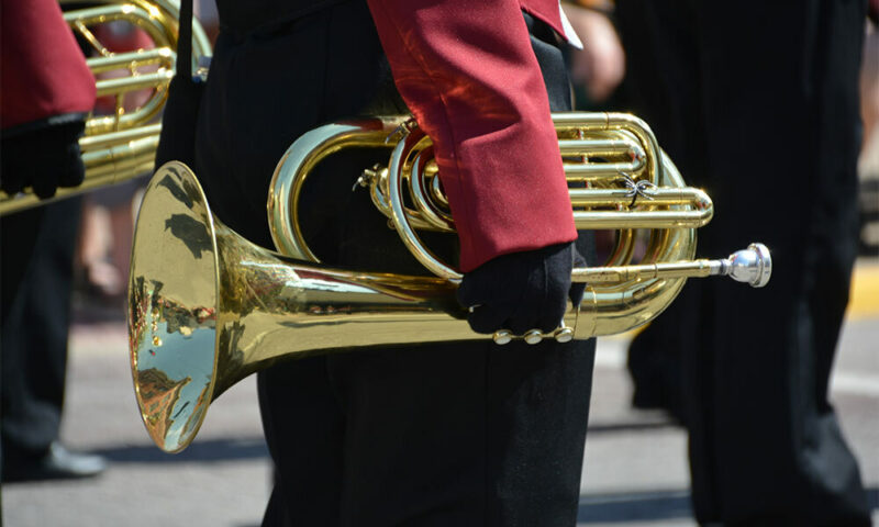 Marching band horn player
