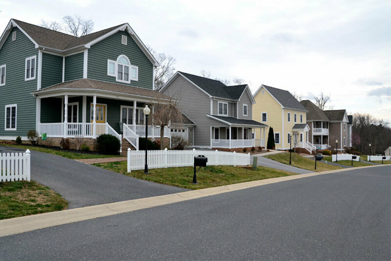 Houses on a neighborhood street