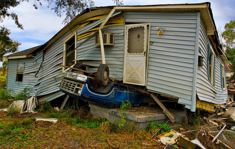 damage to home and vehicle caused by hurricane