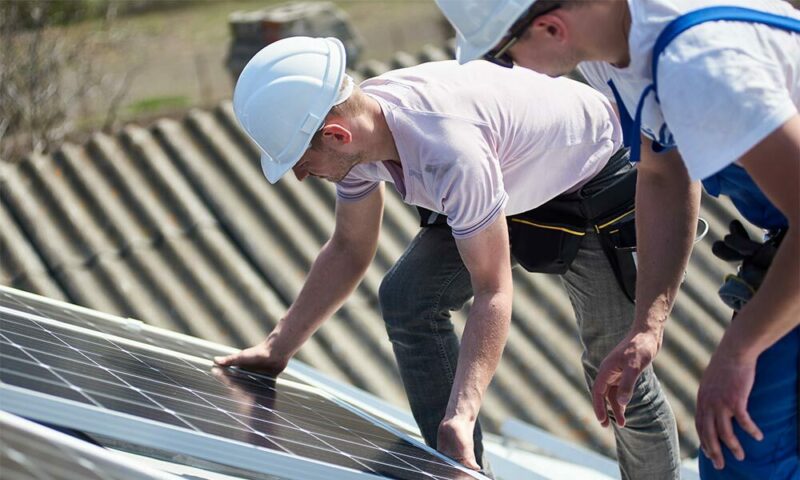 Solar panel installation