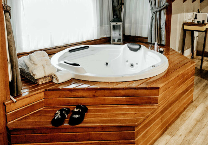 Jacuzzi Tub in a bathroom