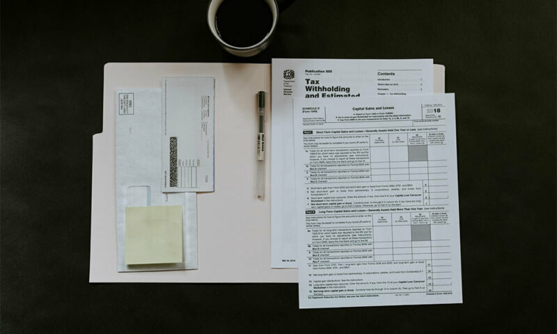 Tax Documents in a manila folder