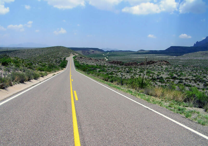 open Texas road