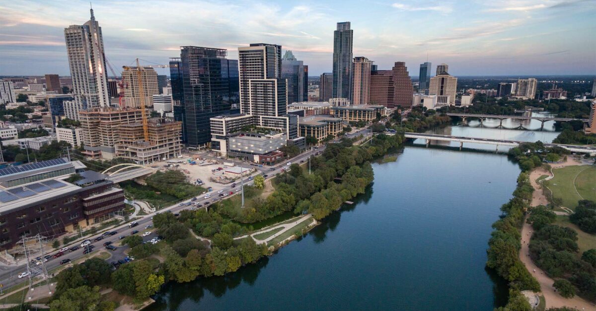 5 Beautiful Texas Rivers To Visit This Summer   Austin Aerial River Header 